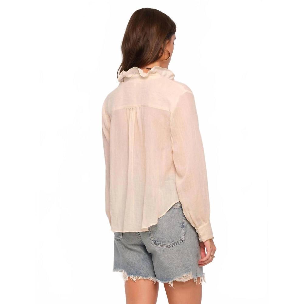 NEW HEARTLOOM rachel button down shirt in beige - Picture 3 of 3